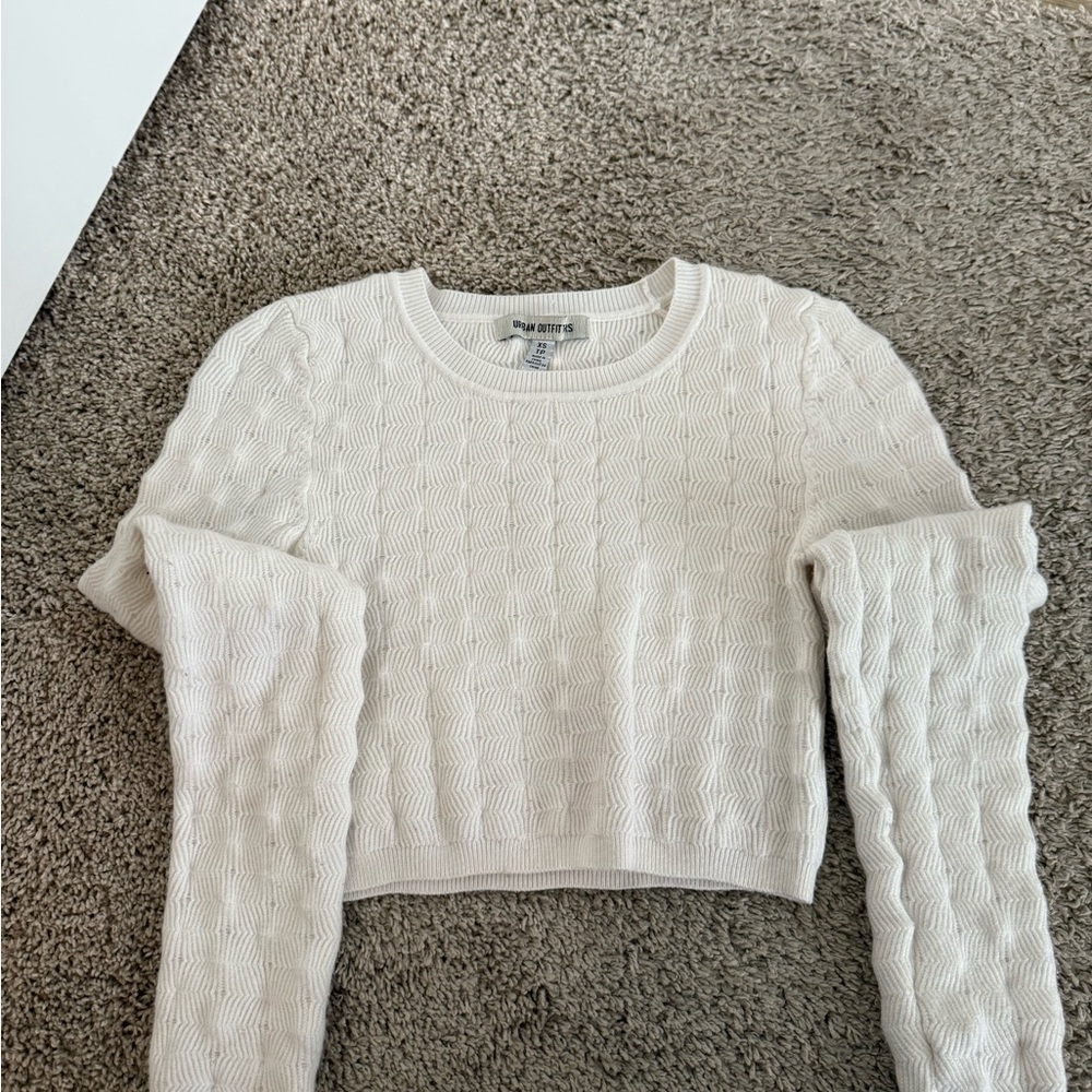 White Cable Knit Sweater